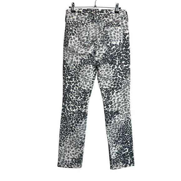 Mother Jeans Womens 25 Mid Rise Dazzler In Play Date Cheetah Cream Black - Picture 4 of 11